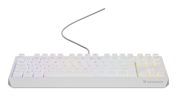 Klawiatura GENESIS Thor 230 TKL Gaming USB QWERTY US English Biały