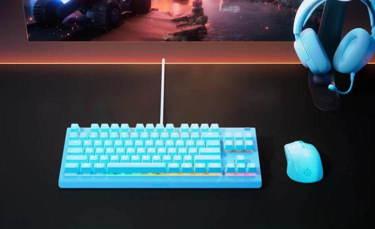 Klawiatura SteelSeries Apex 3 TKL US, aqua