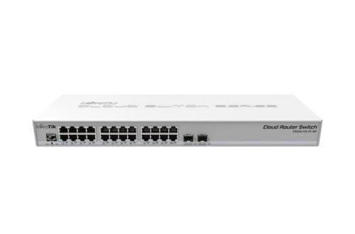 Mikrotik CRS326-24G-2S+RM łącza sieciowe Zarządzany L2 Gigabit Ethernet (10/100/1000) Szary