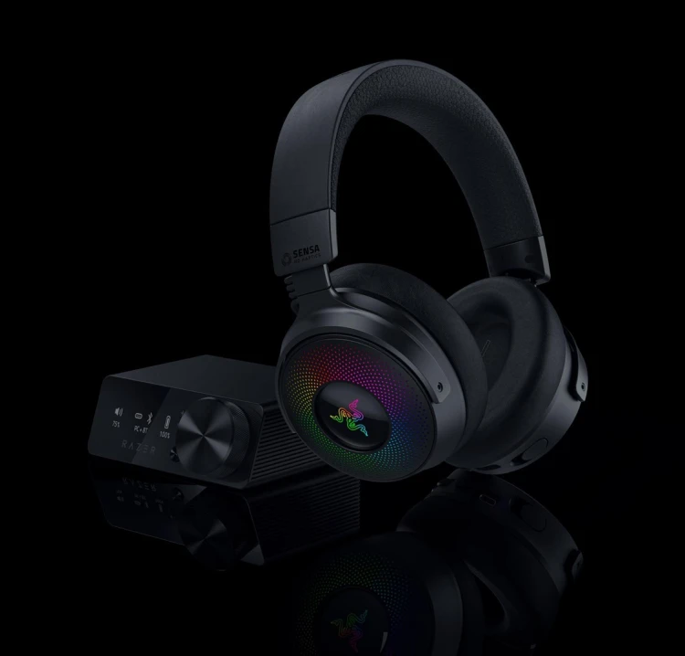 Zestaw słuchawkowy Razer Kraken V4 Pro Bluetooth Over-ear Microphone Bezprzewodowy Czarny