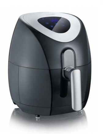 Severin 2430 Pojedyńczy 3,2 l Autonomiczny 1500 W Frytkownica na gorące powietrze Czarny, Stal nierdzewna