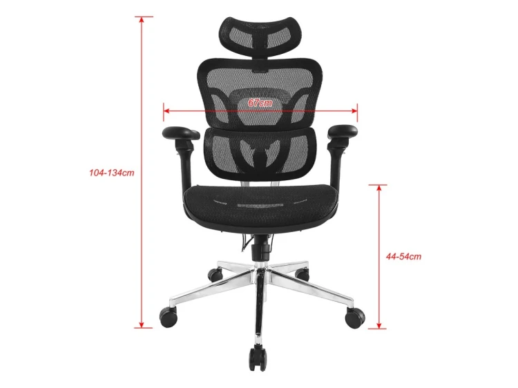 Wyposaż Ergonomiczne Krzesło Biurowe + Zagłówek/Podłokietniki Lite Sprzedaż Detaliczna