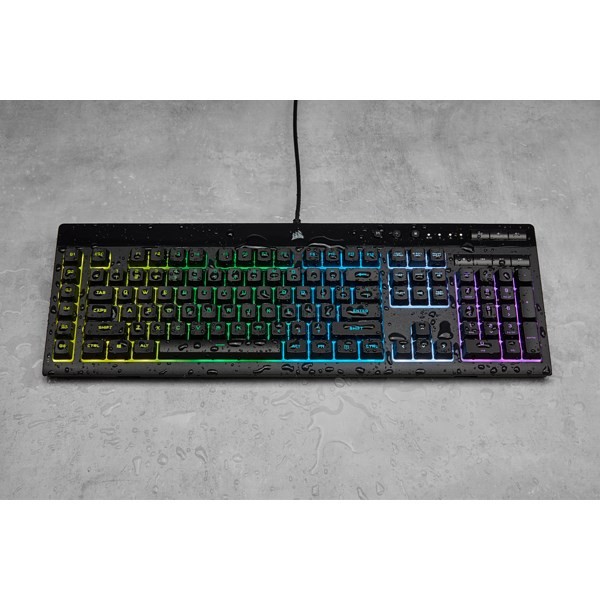 Korsarz | Gumowa kopuła | K55 RGB PRO | Klawiatura do gier | Klawiatura do gier | Światło LED RGB | Stany Zjednoczone | Przewodowe | Czarny