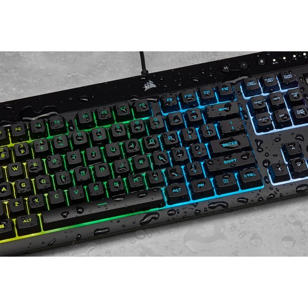 Korsarz | Gumowa kopuła | K55 RGB PRO | Klawiatura do gier | Klawiatura do gier | Światło LED RGB | Stany Zjednoczone | Przewodowe | Czarny
