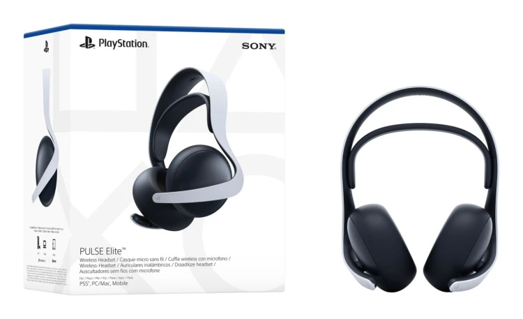 Sony PULSE Elite Zestaw słuchawkowy Przewodowy i Bezprzewodowy Opaska na głowę Gaming Bluetooth Podstawka do ładowania Czarny, Biały