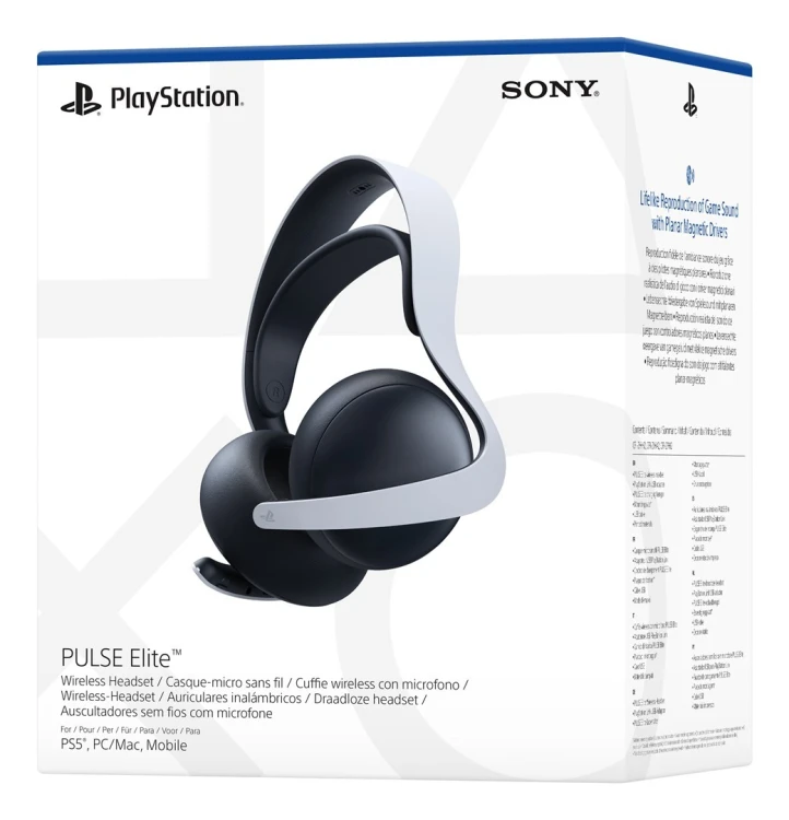 Sony PULSE Elite Zestaw słuchawkowy Przewodowy i Bezprzewodowy Opaska na głowę Gaming Bluetooth Podstawka do ładowania Czarny, Biały