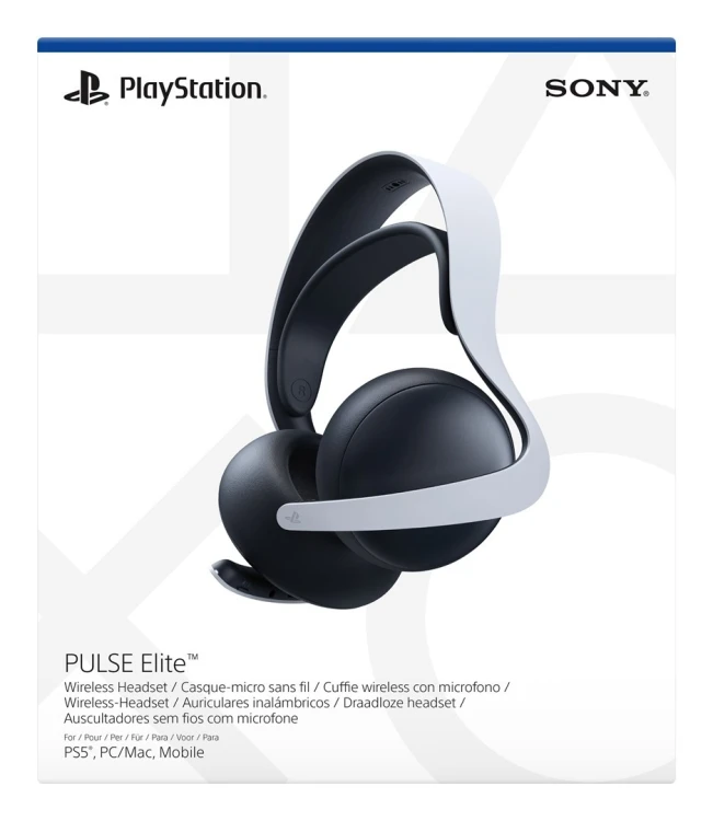 Sony PULSE Elite Zestaw słuchawkowy Przewodowy i Bezprzewodowy Opaska na głowę Gaming Bluetooth Podstawka do ładowania Czarny, Biały