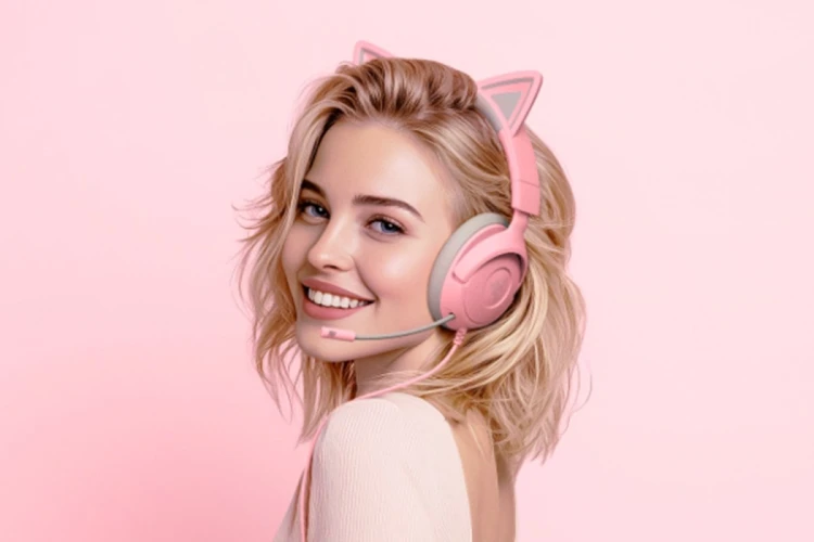 Zestaw słuchawkowy Razer Gaming Kraken Kitty V3 X Przewodowe Nauszne Mikrofon Kwarc