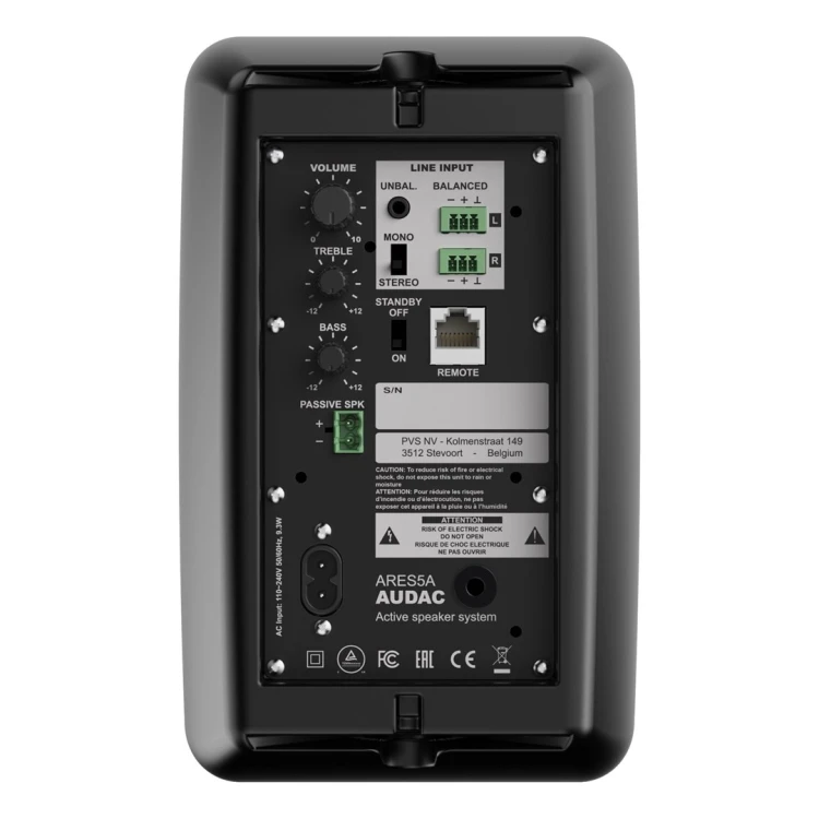 AUDAC Ares5A 2-drożny Czarny Przewodowa 40 W