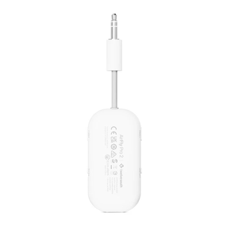 Twelve South AirFly Pro 2 - adapter Bluetooth do wejścia 3,5mm jack kompatybilny z AirPods i innymi słuchawkami Bluetooth, do 2 par słuchawek jednocze