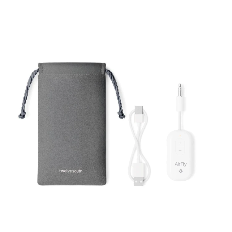 Twelve South AirFly Pro 2 - adapter Bluetooth do wejścia 3,5mm jack kompatybilny z AirPods i innymi słuchawkami Bluetooth, do 2 par słuchawek jednocze