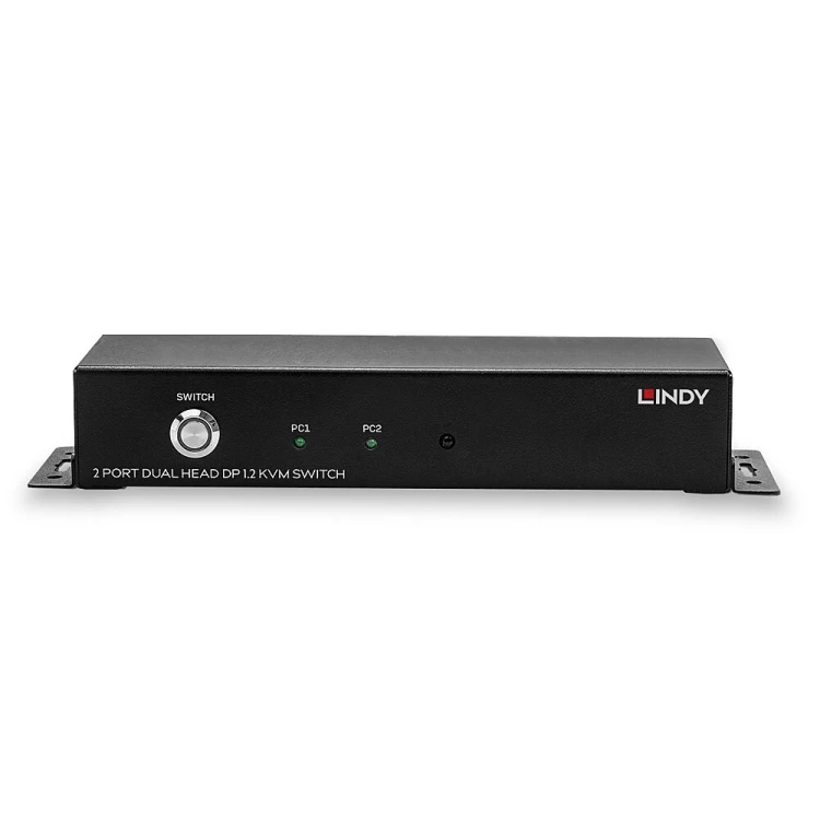 LINDY 2-portowy przełącznik DisplayPort 1.2 z podwójną głowicą