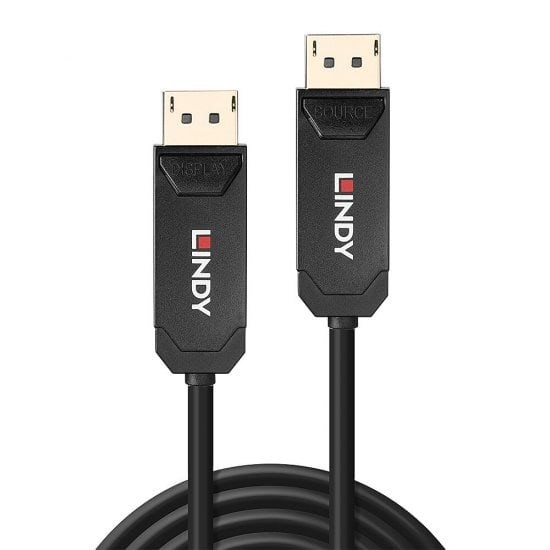 Hybrydowy kabel światłowodowy LINDY 50 m DisplayPort 2.0 UHBR10