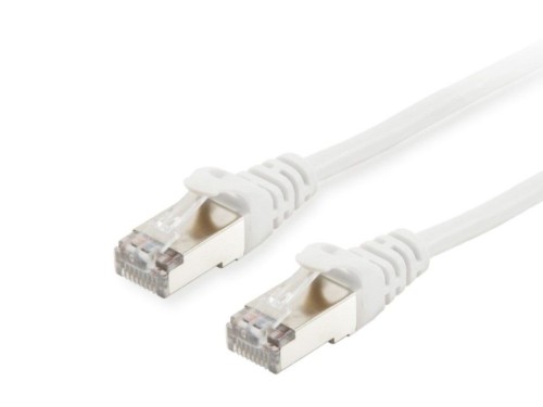 equip - Kabel krosowy RJ-45 męski biały linka 25 cm CAT 6 - Bezhalogenowy, Formowany, Komplet 100 szt.