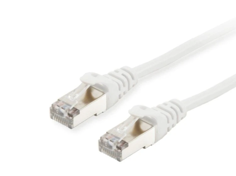 equip - Kabel krosowy RJ-45 męski biały linka 25 cm CAT 6 - Bezhalogenowy, Formowany, Komplet 100 szt.