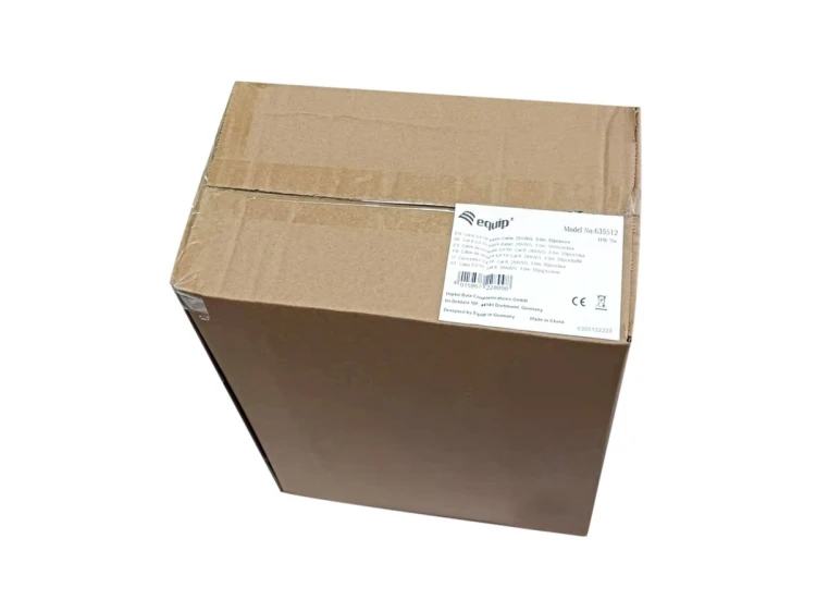 equip - Kabel krosowy RJ-45 męski biały linka 25 cm CAT 6 - Bezhalogenowy, Formowany, Komplet 100 szt.