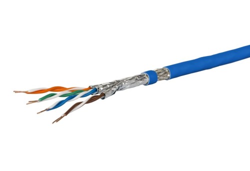 METZ CONNECT do układania Cat 7A S/FTP, MC GC1300 pro22, LSZH, niebieski 100m Pierścień