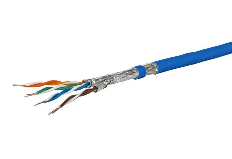 METZ CONNECT do układania Cat 7A S/FTP, MC GC1300 pro22, LSZH, niebieski 100m Pierścień