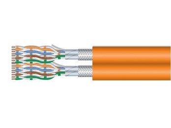 Wyposażenie Instalacyjne Kabel Cat7 Duplex S/FTP ECA 500.00m pomarańczowy LSZH