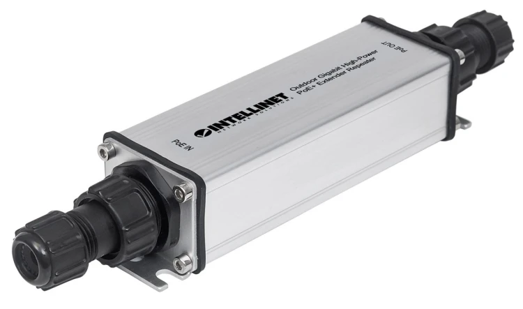 GIGABITOWY EXTENDER SYGNAŁU POE/POE+ 1-PORTOWY ZEWNĘTRZNY