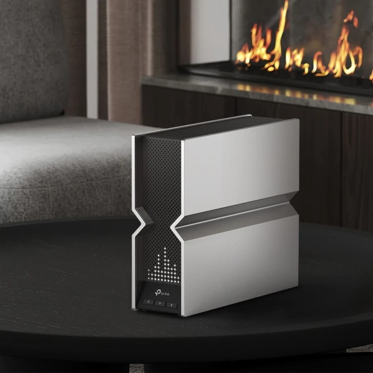 TP-Link Archer BE800 router bezprzewodowy Multi-Gigabit Ethernet Trójpasmowy (2,4 GHz / 5 GHz / 6 GHz) Czarny, Stal nierdzewna