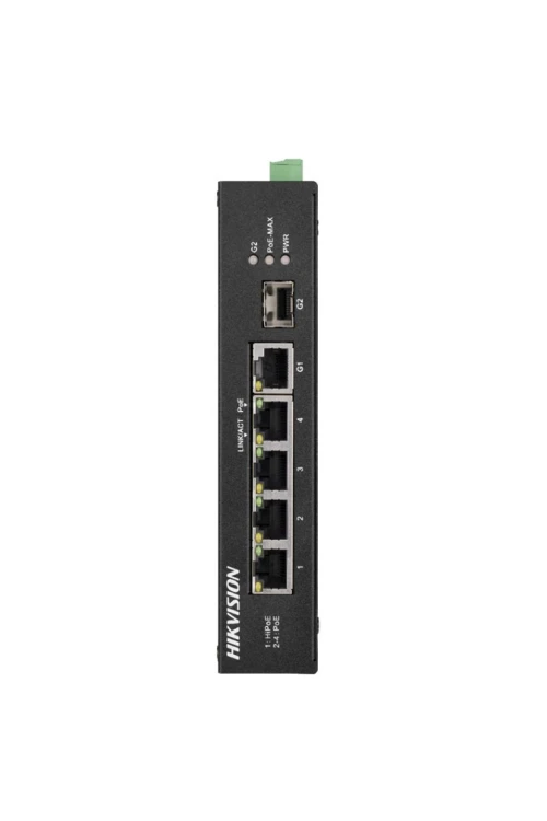 Hikvision DS-3E0106P-E/M łącza sieciowe Nie zarządzany Fast Ethernet (10/100) Obsługa PoE Niebieski