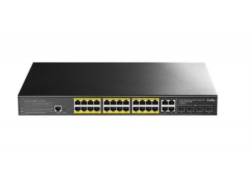 Cudy GS2028PS4 Zarządzany L2 Gigabit Ethernet (10/100/1000) Obsługa PoE 1U Czarny
