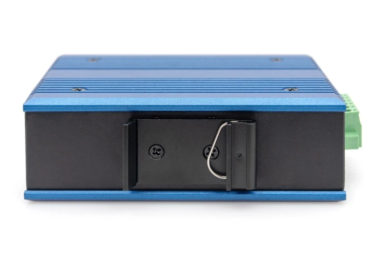 Przemysłowy switch 4x 1000Base-TX PoE 120W + 1x 1000Base-FX (bez modułu) DIN rozszerzony zakres temp