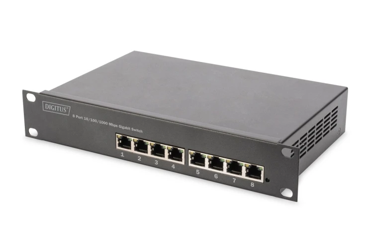 Przełącznik L2 zarządzany Gigabit Ethernet PoE 8-portowy, 10 cali, 80W PoE budget