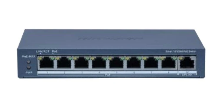 Hikvision DS-3E1309P-EI(B) przełącznik sieciowy Zarządzany Fast Ethernet (10/100) Obsługa PoE