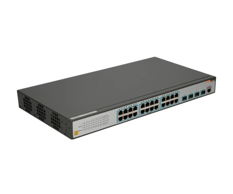 FiberHome S4820-28T-X-AC łącza sieciowe Zarządzany L2/L3 Gigabit Ethernet (10/100/1000) 1U Czarny, Szary
