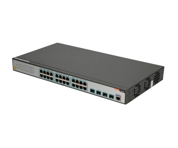 FiberHome S4820-28T-X-AC łącza sieciowe Zarządzany L2/L3 Gigabit Ethernet (10/100/1000) 1U Czarny, Szary