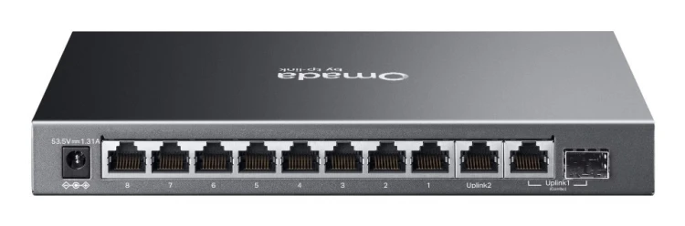 TP-Link Omada ES210GP przełącznik sieciowy Zarządzany L2 Gigabit Ethernet (10/100/1000) Obsługa PoE DIN rail Czarny