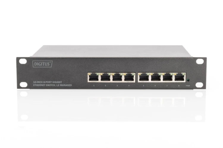 Przełącznik sieciowy zarządzalny warstwy L2 10" 8xRJ45 10/100/1000 Mb/s
