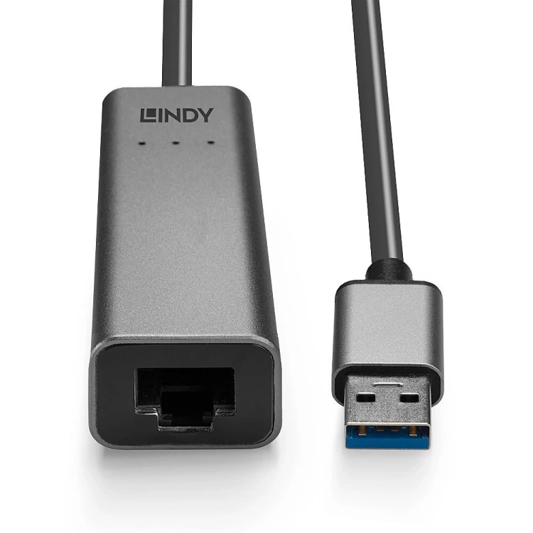 Lindy 43313 zmieniacz płci / kabli USB-A RJ-45 Srebrny