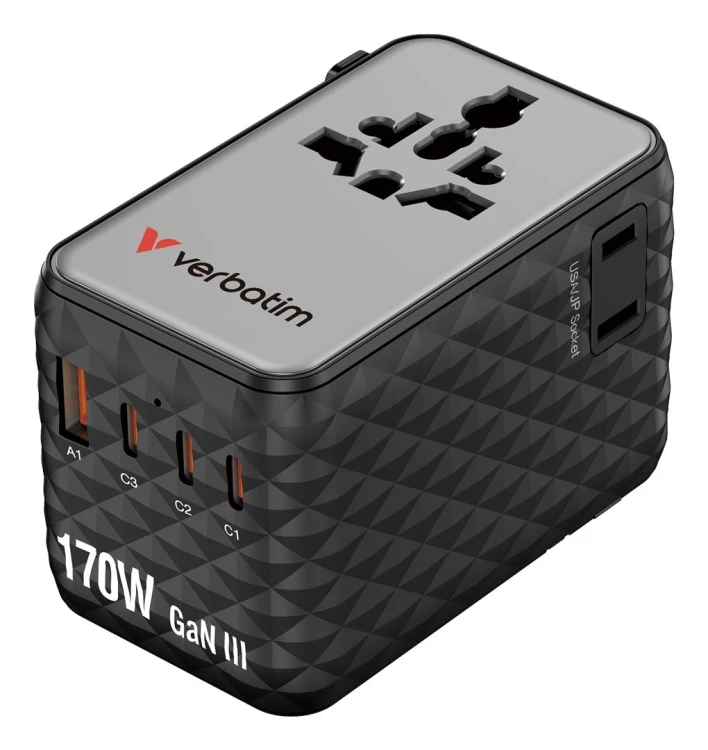 Uniwersalny zasilacz podróżny Verbatim Charge 'N' Travel 170 W