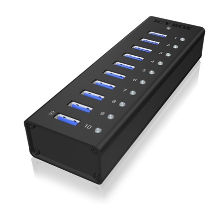 ICY BOX IB-AC6110 USB 3.2 Gen 1 (3.1 Gen 1) Type-B 5000 Mbit/s Czarny