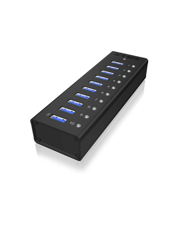 ICY BOX IB-AC6110 USB 3.2 Gen 1 (3.1 Gen 1) Type-B 5000 Mbit/s Czarny