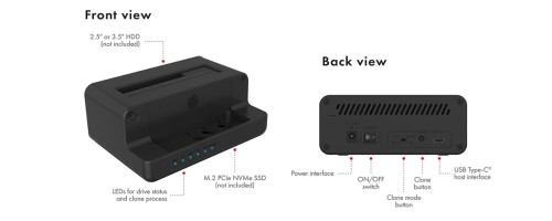 ICY BOX IB-2914MSCL-C31 USB 3.2 Gen 2 (3.1 Gen 2) Type-C Czarny