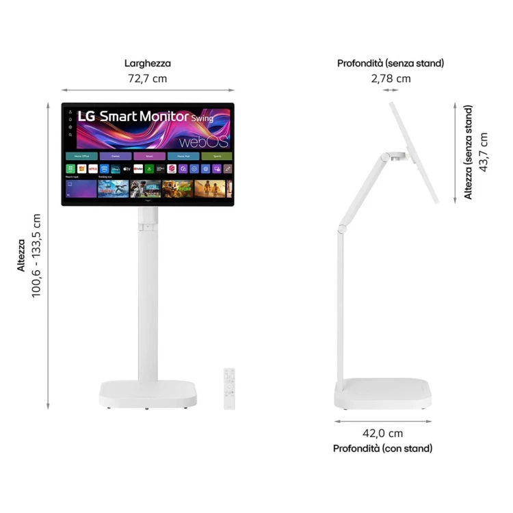 LG LCD 32U889SA-W 32-calowy telewizor biały