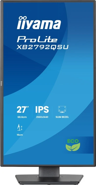 iiyama ProLite XB2792QSU-B1 monitor komputerowy 68,6 cm (27") 2560 x 1440 px Quad HD LED Czarny