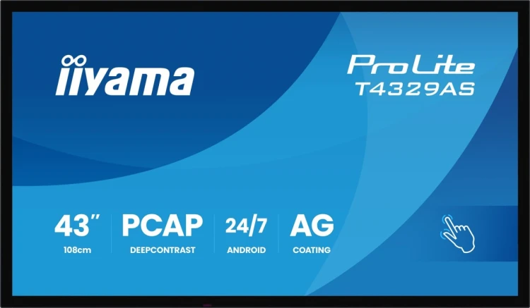 Monitor IIYAMA 108cm (42.5") T4329AS-B1AG 16:9 M-Touch 2xHDMI+UBS-C