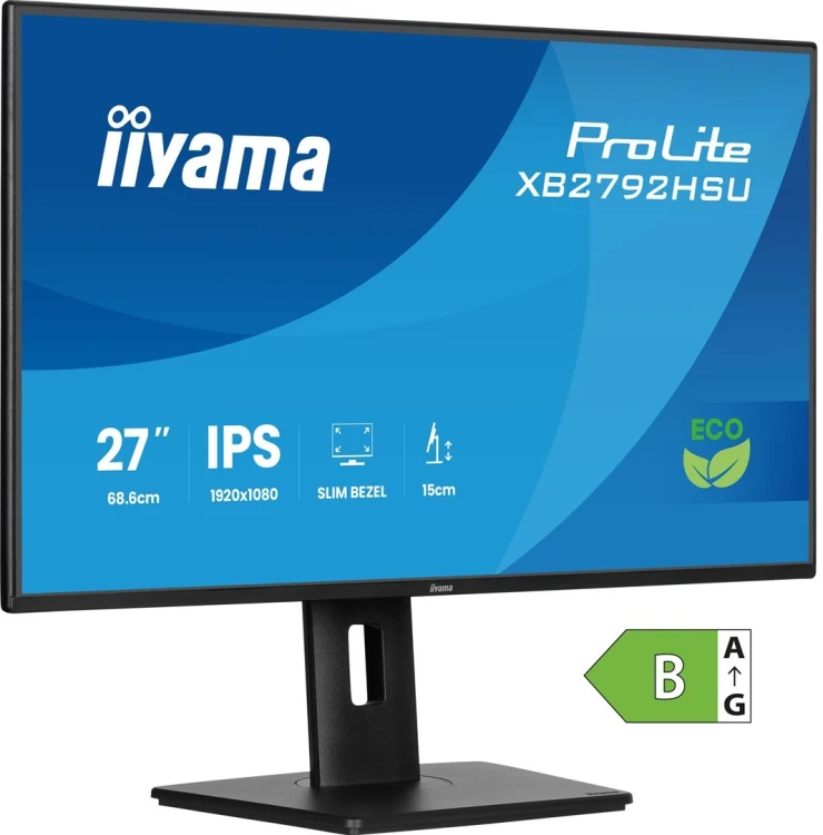 27-calowy panel IPS z 4-stronną wąską ramką Green Choice EyeComfort/EyeSafe 2 - Płaski ekran - 68,6 cm