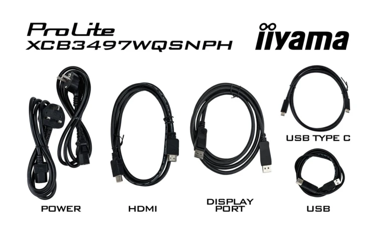 Monitor IIYAMA 86,4cm (34") XCB3497WQSNPH-B1 21:9 HDMI+DP+USB-C Webc