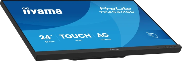 monitor dotykowy iiyama ProLite 24" IPS z technologią InCell PCAP (10pkt), z powłoką antyrefleksyjną oraz elastyczną podstawą