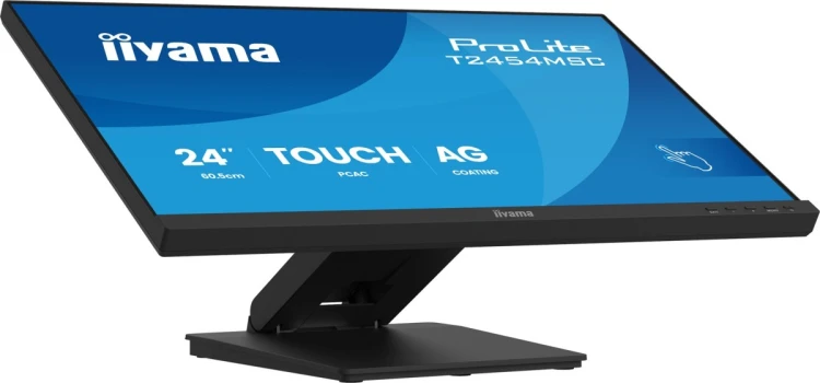 monitor dotykowy iiyama ProLite 24" IPS z technologią InCell PCAP (10pkt), z powłoką antyrefleksyjną oraz elastyczną podstawą