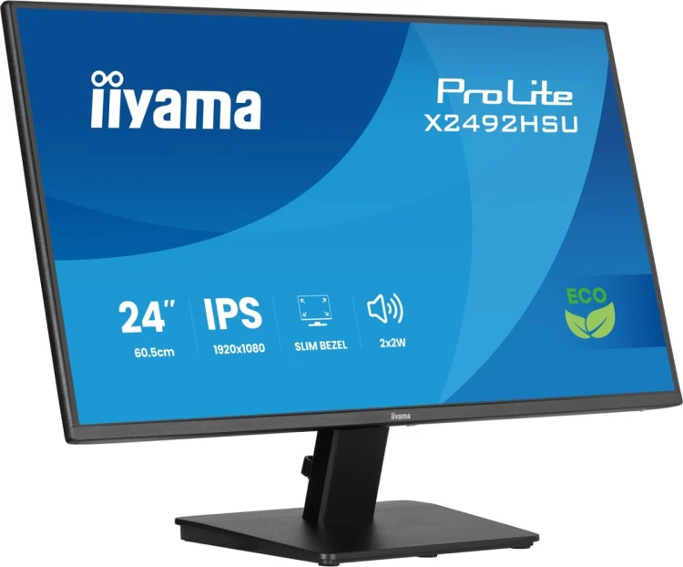 iiyama ProLite 24-calowy panel IPS Full HD z wąskimi ramkami z każdej strony i klasą energetyczną B