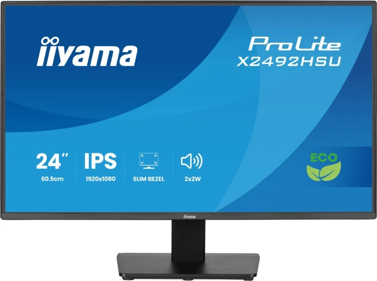 iiyama ProLite 24-calowy panel IPS Full HD z wąskimi ramkami z każdej strony i klasą energetyczną B