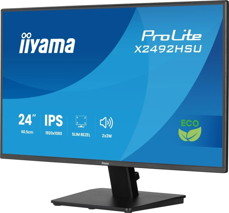 iiyama ProLite 24-calowy panel IPS Full HD z wąskimi ramkami z każdej strony i klasą energetyczną B