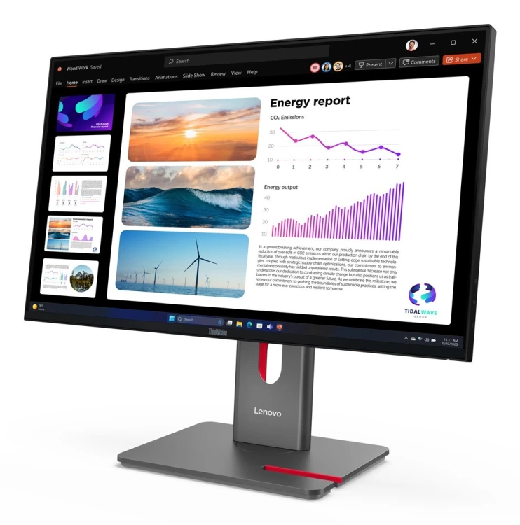 Monitor Lenovo ThinkVision P24q-40, 23,8", Systemy ochrony przed włamaniem (IPS), proporcje 16:9, 120 Hz, 4 ms, 2560x1440, 300 cd/m2, HDMI: 1, Krucza